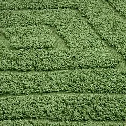 Alfombras redondeadas - Amberley Natural Cotton Shaggy (verde)