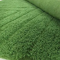 Alfombras redondeadas - Amberley Natural Cotton Shaggy (verde)