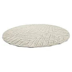 Alfombras redondeadas - Amberley Natural Cotton Shaggy (blanquecino)