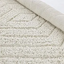Alfombras redondeadas - Amberley Natural Cotton Shaggy (blanquecino)
