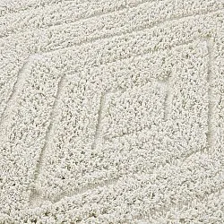 Alfombras redondeadas - Amberley Natural Cotton Shaggy (blanquecino)