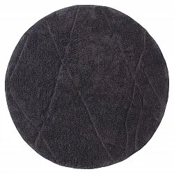Alfombras redondeadas - Andrea Natural Cotton Shaggy (negro)