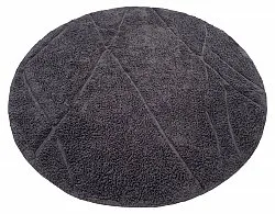 Alfombras redondeadas - Andrea Natural Cotton Shaggy (negro)