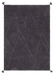 Alfombras de pelo largo - Andrea Natural Cotton Shaggy (negro)