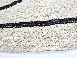 Alfombras redondeadas - Bavello Natural Cotton Shaggy (offwhite/negro)