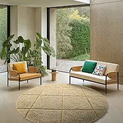Alfombras redondeadas - Bellevue Natural Cotton Shaggy (beige/marrón)