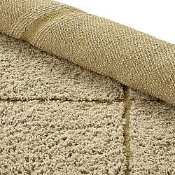 Alfombras redondeadas - Bellevue Natural Cotton Shaggy (beige/marrón)