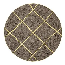 Alfombras redondeadas - Bellevue Natural Cotton Shaggy (marrón/amarillo)