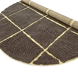 Alfombras redondeadas - Bellevue Natural Cotton Shaggy (marrón/amarillo)