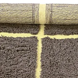 Alfombras redondeadas - Bellevue Natural Cotton Shaggy (marrón/amarillo)