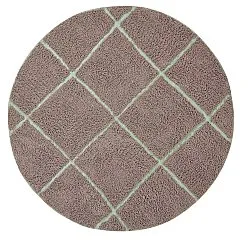 Alfombras redondeadas - Bellevue Natural Cotton Shaggy (topo/verde)