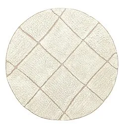 Alfombras redondeadas - Bellevue Natural Cotton Shaggy (blanco roto/beige)