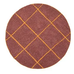 Alfombras redondeadas - Bellevue Natural Cotton Shaggy (rojo/naranja)