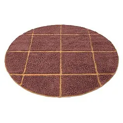 Alfombras redondeadas - Bellevue Natural Cotton Shaggy (rojo/naranja)