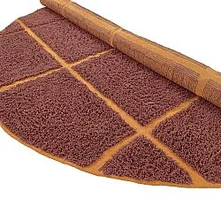 Alfombras redondeadas - Bellevue Natural Cotton Shaggy (rojo/naranja)