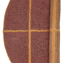 Alfombras redondeadas - Bellevue Natural Cotton Shaggy (rojo/naranja)