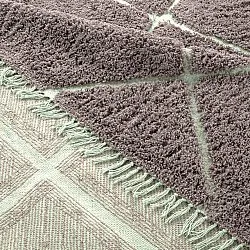 Alfombras de pelo largo - Bellevue Natural Cotton Shaggy (topo/verde)