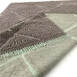 Alfombras de pelo largo - Bellevue Natural Cotton Shaggy (topo/verde)