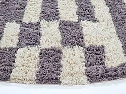 Alfombras redondeadas - Bergamo Natural Cotton Shaggy (gris/blanco)