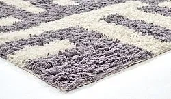 Alfombras de pelo largo - Bergamo Natural Cotton Shaggy (gris/blanco)