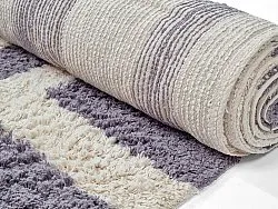 Alfombras de pelo largo - Bergamo Natural Cotton Shaggy (gris/blanco)