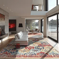 Alfombra Wilton - Bohemia (rojo/multi)