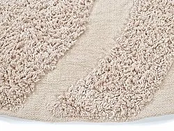 Alfombras redondeadas - Bonnie Natural Cotton Shaggy (beige)