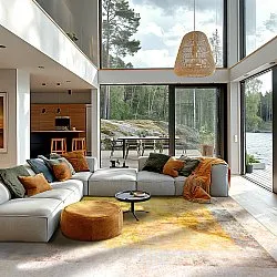 Alfombra Wilton - Budoni (gris/beige/amarillo)