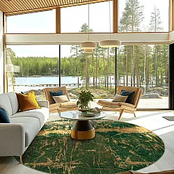 Alfombras redondeadas - Cantoria (beige/verde)
