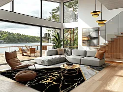 Alfombra Wilton - Cassa (gris/negro/dorado)