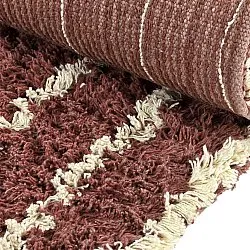 Alfombras de pelo largo - Cataya Natural Cotton Shaggy (marrón/beige)