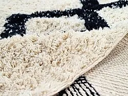 Alfombras redondeadas - Chablis Natural Cotton Shaggy (offwhite/negro)