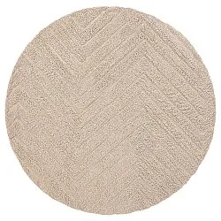 Alfombras redondeadas - Conara Natural Cotton Shaggy (beige)