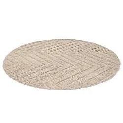 Alfombras redondeadas - Conara Natural Cotton Shaggy (beige)