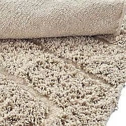 Alfombras redondeadas - Conara Natural Cotton Shaggy (beige)