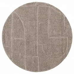Alfombras redondeadas - Cremona Natural Cotton Shaggy (gris pardo)
