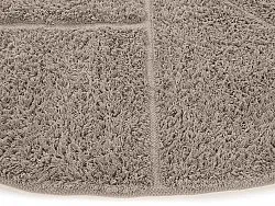 Alfombras redondeadas - Cremona Natural Cotton Shaggy (gris pardo)