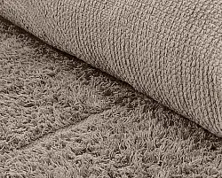 Alfombras redondeadas - Cremona Natural Cotton Shaggy (gris pardo)