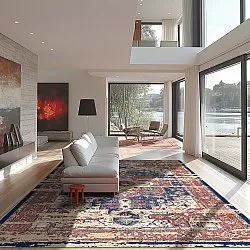 Alfombra Wilton - Darnah (rojo/multi)