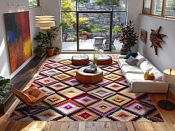 Alfombra Wilton - Deia (rosa/multi)