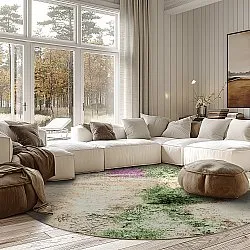 Alfombras redondeadas - Dimos (beige/multi)