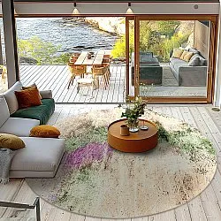 Alfombras redondeadas - Dimos (beige/multi)