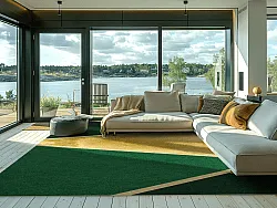 Alfombra Wilton - Dolly (verde/oro)