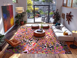 Alfombra Wilton - Dottie (rosa/multi)