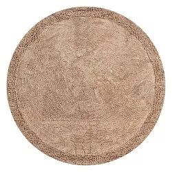 Alfombras redondeadas - Ebba Natural Cotton Shaggy (marrón)