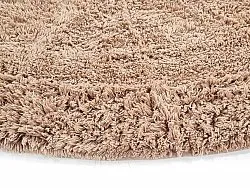 Alfombras redondeadas - Ebba Natural Cotton Shaggy (marrón)