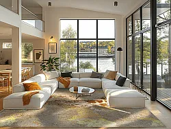 Alfombra Wilton - Elena (beige/dorado)