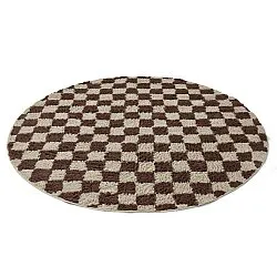 Alfombras redondeadas - Elsey Natural Cotton Shaggy (beige/marrón)