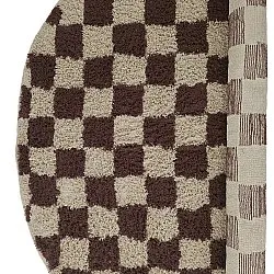 Alfombras redondeadas - Elsey Natural Cotton Shaggy (beige/marrón)