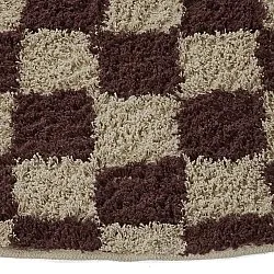Alfombras redondeadas - Elsey Natural Cotton Shaggy (beige/marrón)